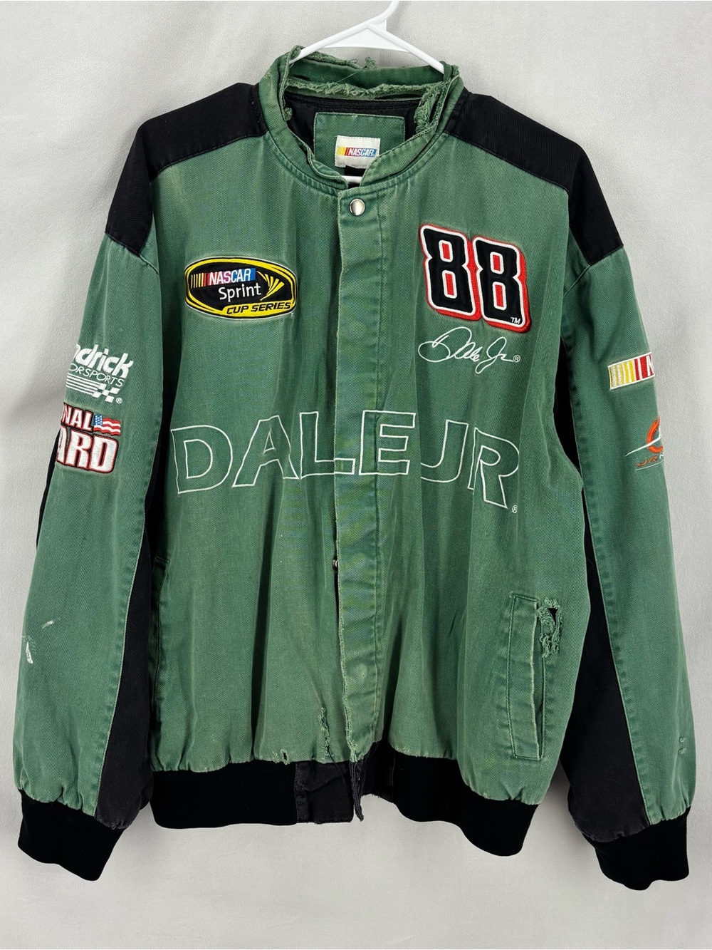 2011 NASCAR Dale Earnhardt Jr Amp Energy 88 Racing Jacket Green Black Large